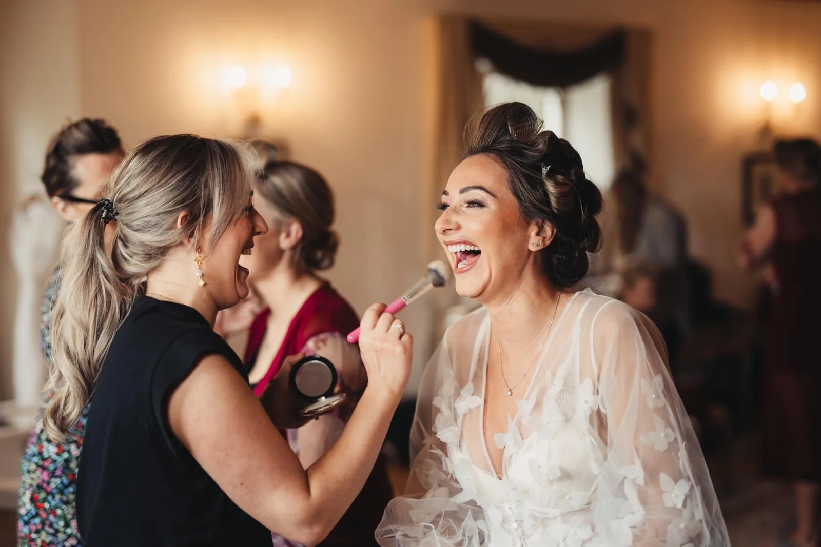 Madeleine working with a bridal party