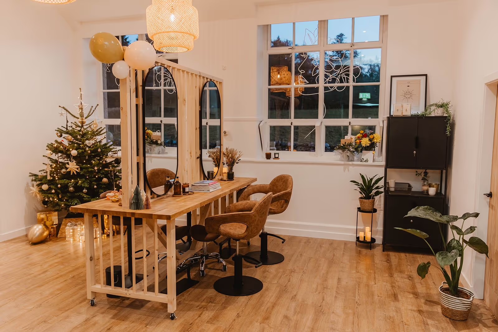 The bright interior of Artemisia Hair & Beauty Studio